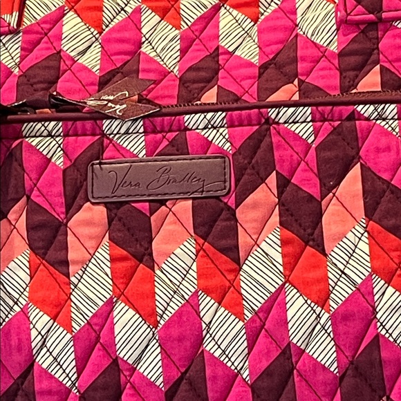 Vera Bradley Quilted Large Travel Bag in Bohemian Chevron With Strap. - Picture 6 of 11